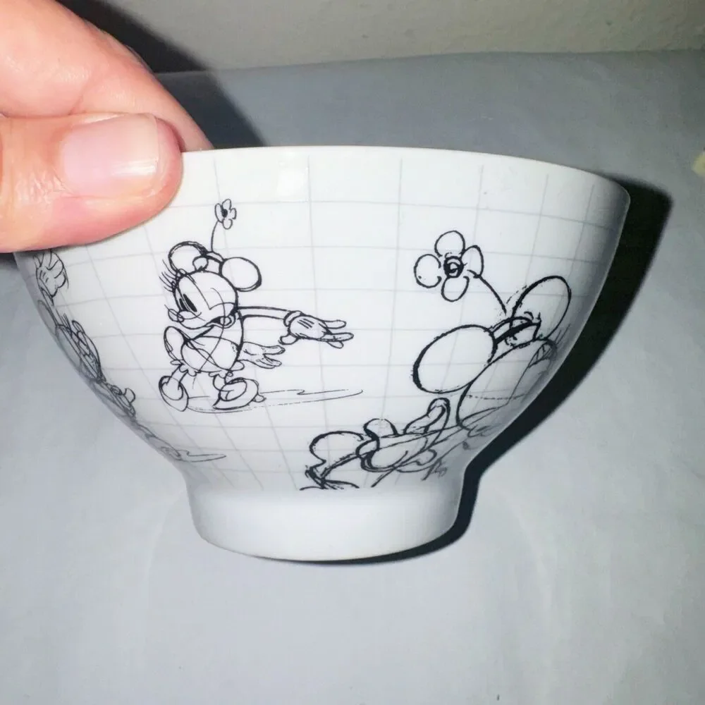 Mickey Minnie Mouse Cereal Bowls Collection 2010 Disney SKETCHBOOK  Set of 2